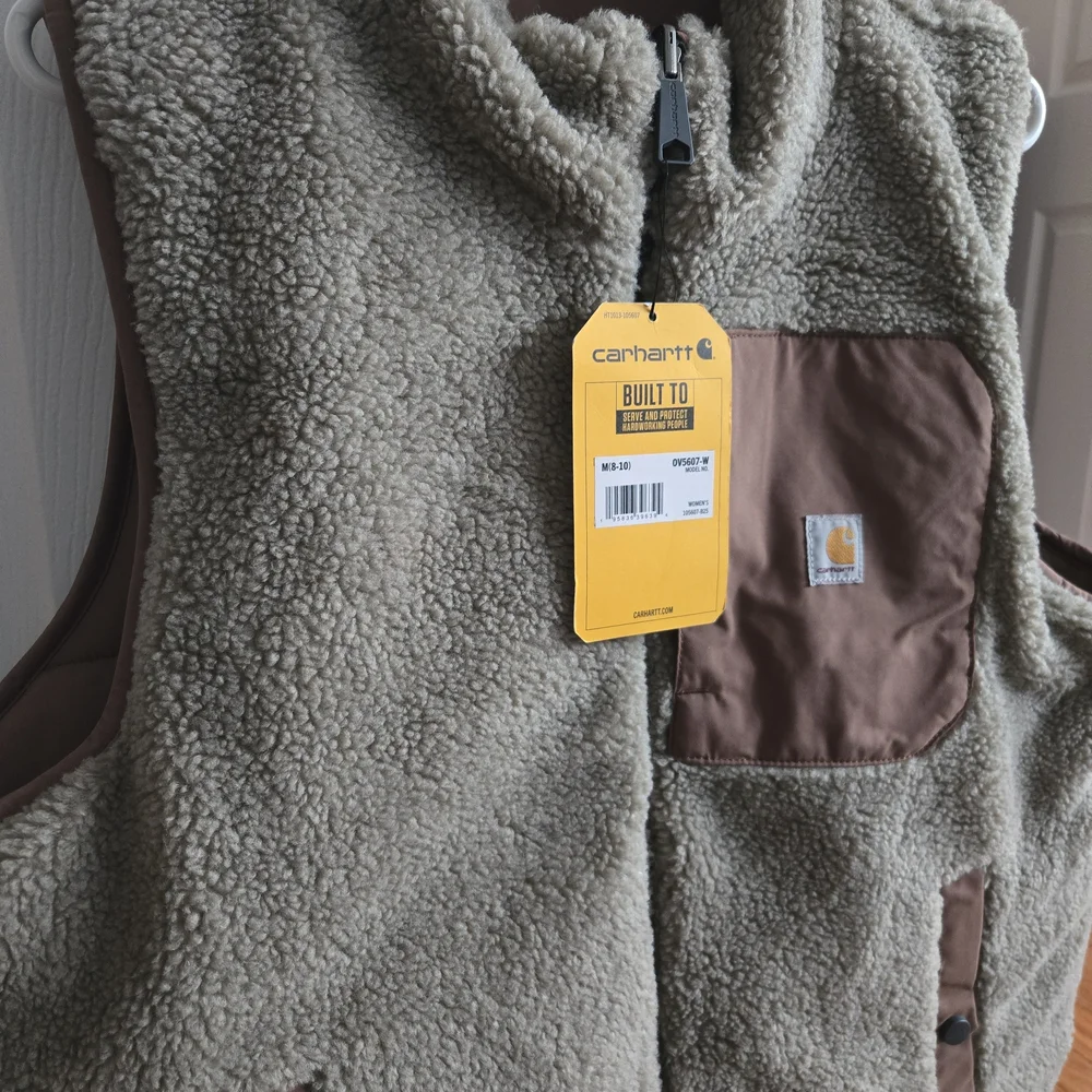 Carhartt Women's Montana Relaxed Fit Insulated Vest - Tan and Pink - Picture 6 of 7